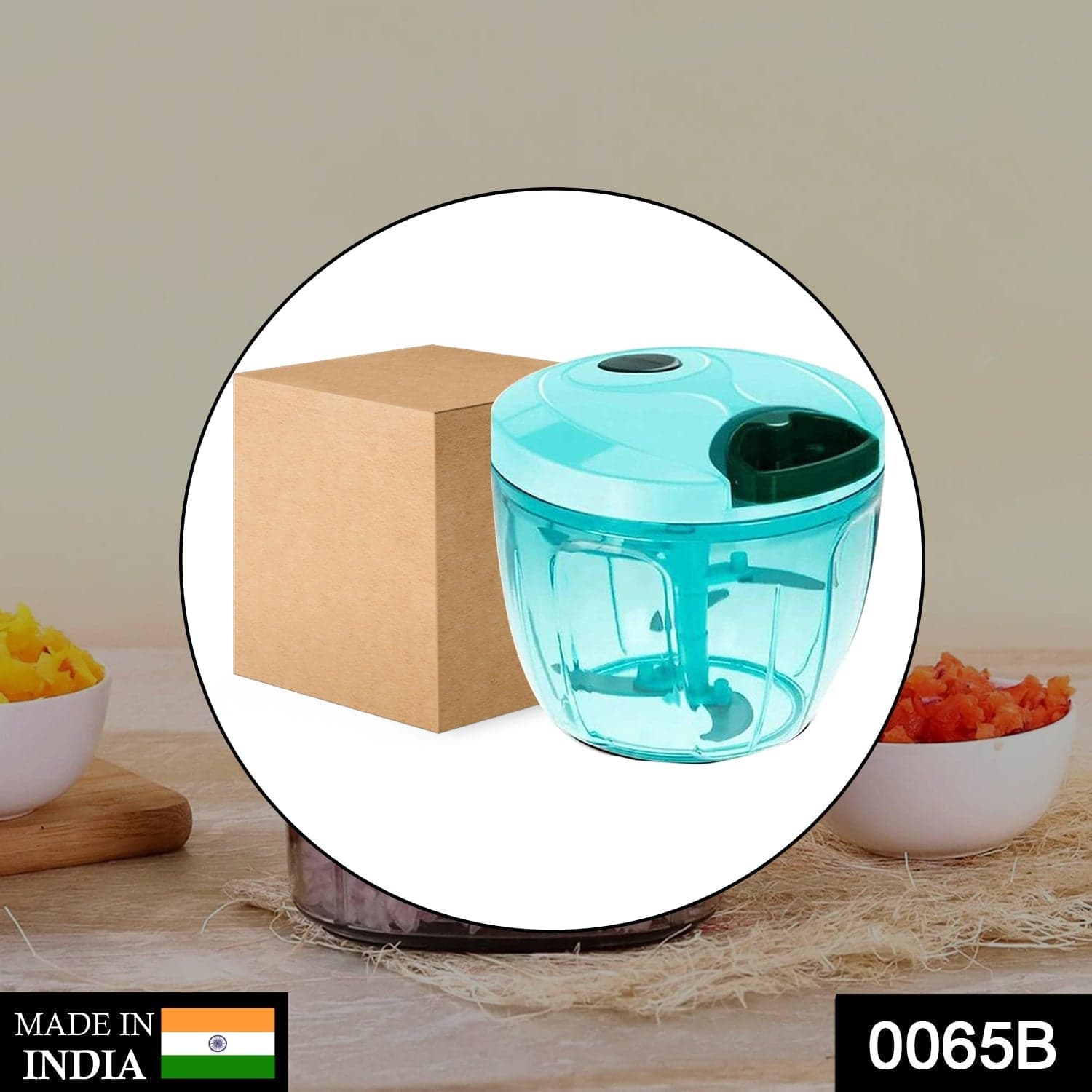 Manual Stainless Steel Compact Extra Sharp Hand Held Vegetable Chopper / Slicer with 5 Blades (750 ml) thumbnail 2