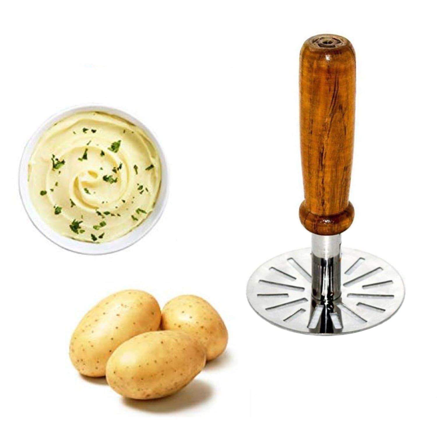 Paubhaji Masher used in all kinds of household and kitchen places for mashing and making paubhajis. thumbnail 9