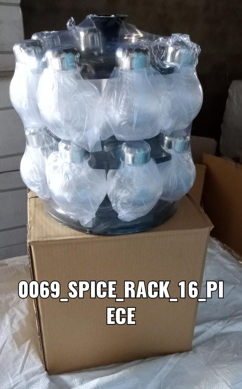 Multipurpose Revolving Plastic Spice Rack Set (16pcs) thumbnail 6