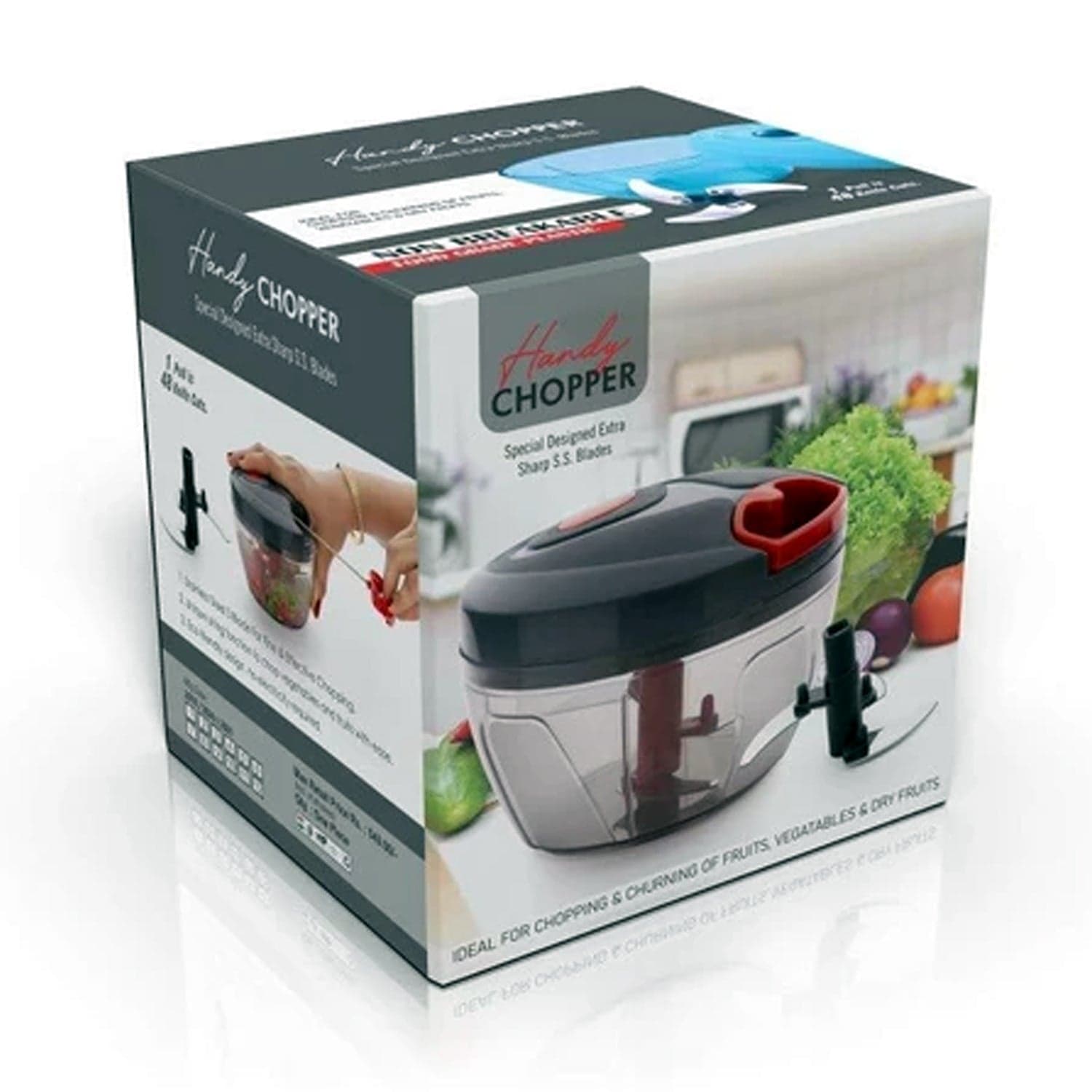Manual Food Chopper, Compact & Powerful Hand Held Vegetable Chopper / Blender thumbnail 6