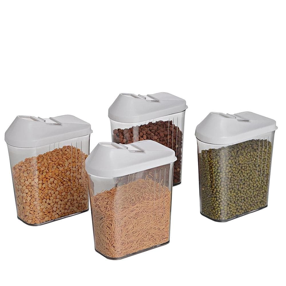 Plastic Easy Flow Storage Jar with Lid (750ml, Set of 6) thumbnail 5