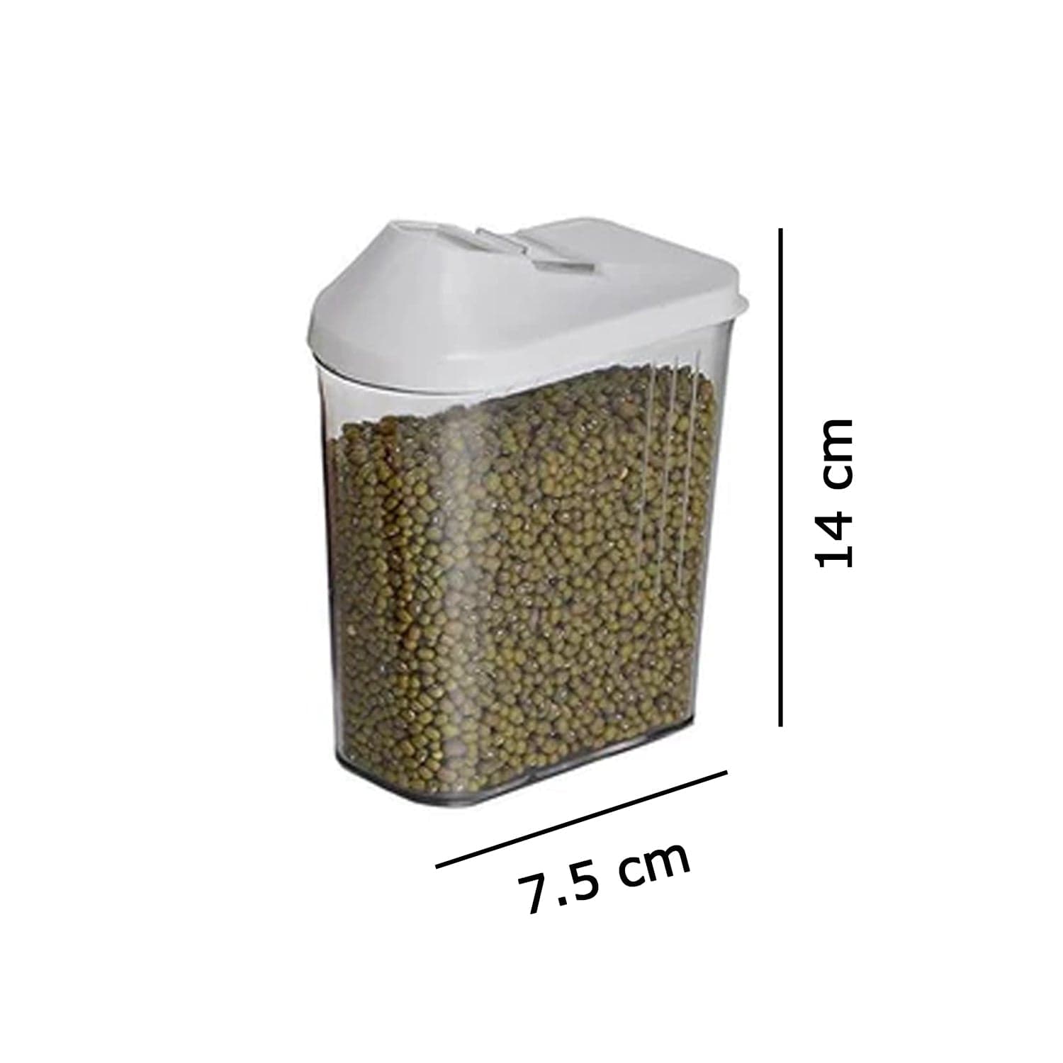 Plastic Easy Flow Storage Jar with Lid (750ml, Set of 6) thumbnail 6