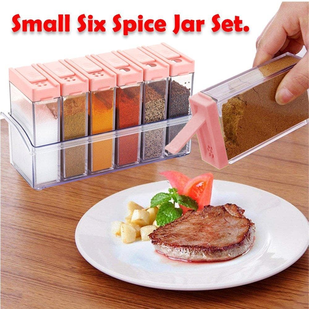 Plastic Spice Jars (6 pcs, 14x22x8cm, Multicolour) thumbnail 6