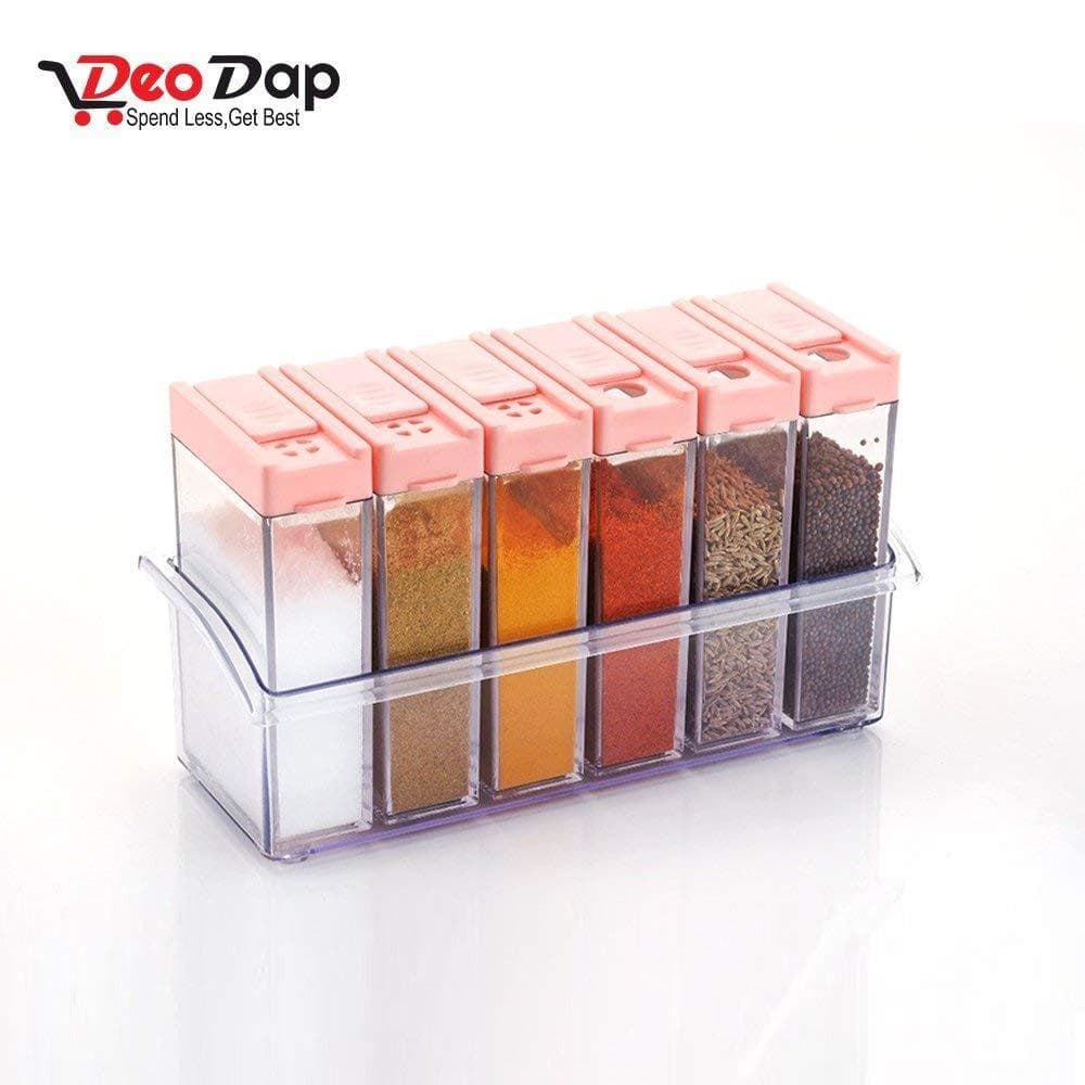 Plastic Spice Jars (6 pcs, 14x22x8cm, Multicolour) thumbnail 8