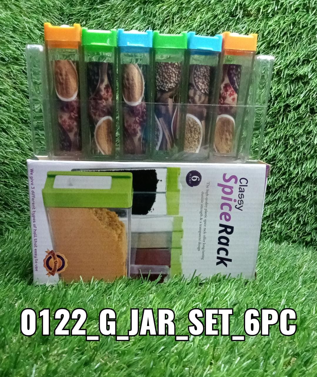 Plastic Spice Jars (6 pcs, 14x22x8cm, Multicolour) thumbnail 9