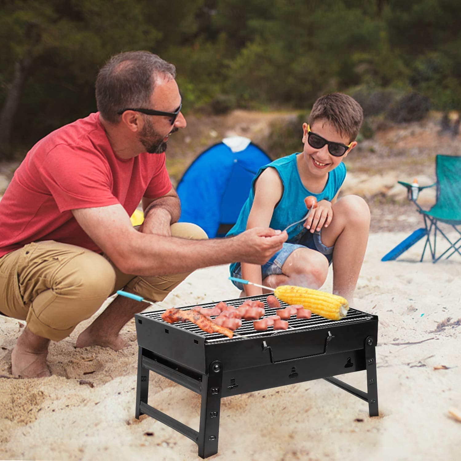 A Barbecue Grill used for making barbecue of types of food stuffs like vegetables, chicken meat etc. thumbnail 7