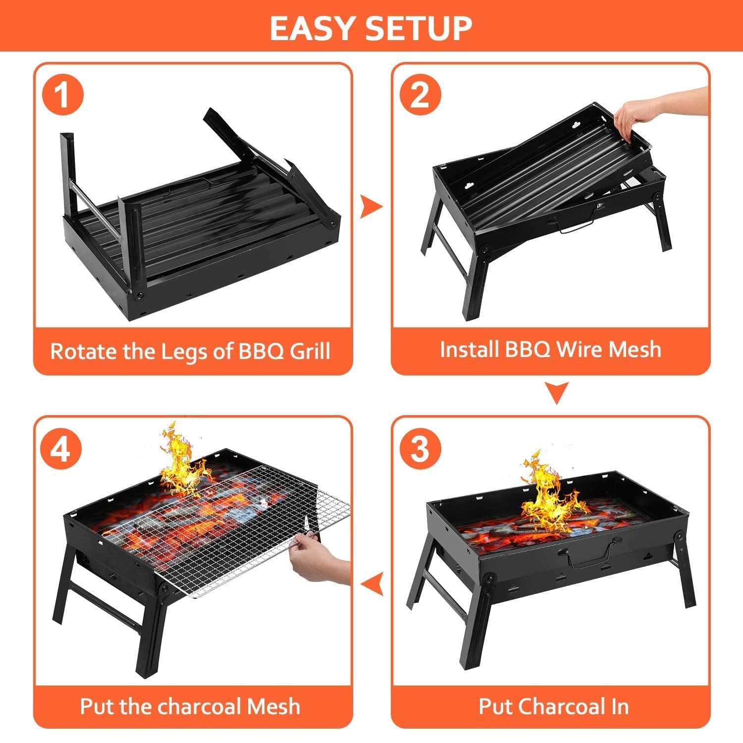 A Barbecue Grill used for making barbecue of types of food stuffs like vegetables, chicken meat etc. thumbnail 8