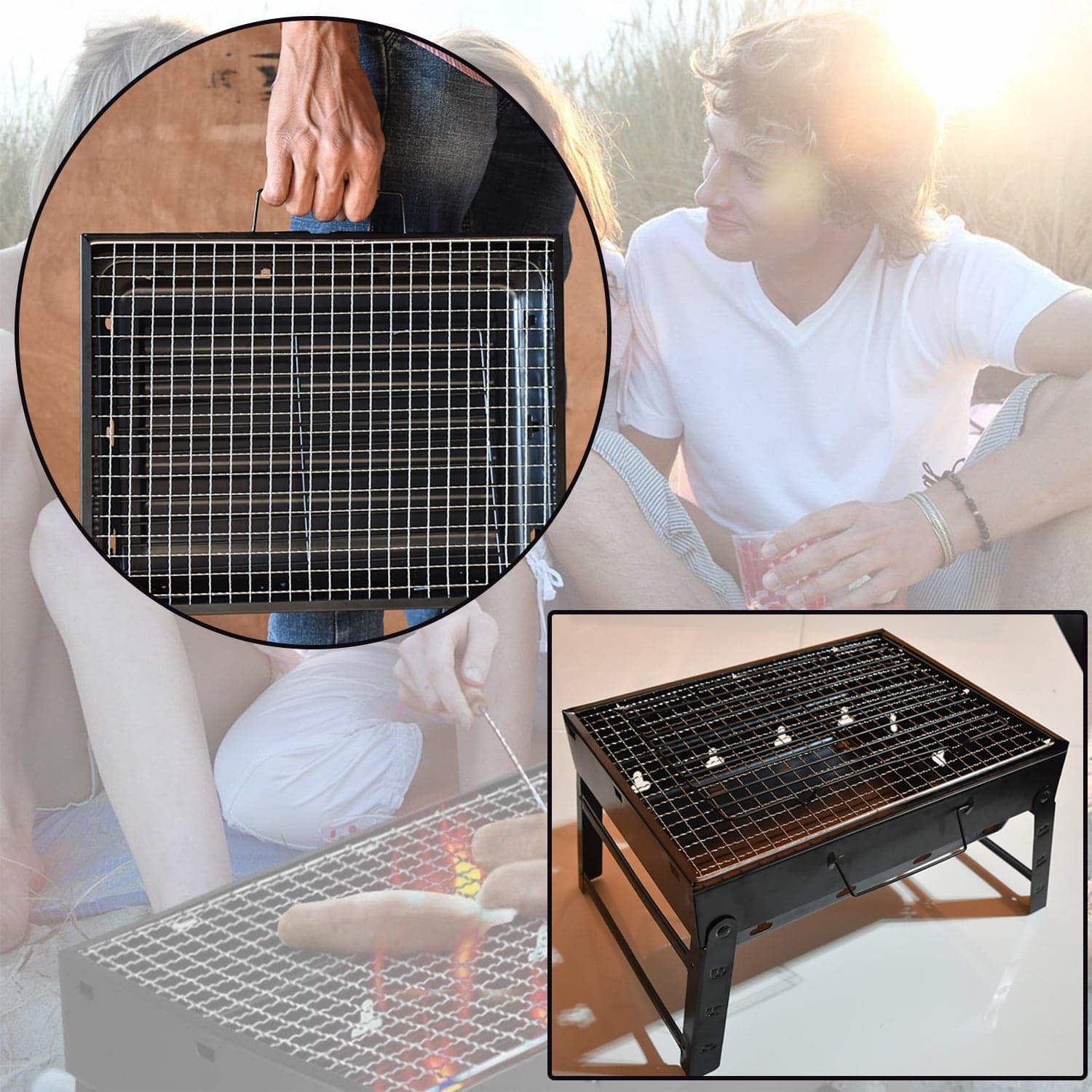 A Barbecue Grill used for making barbecue of types of food stuffs like vegetables, chicken meat etc. thumbnail 10