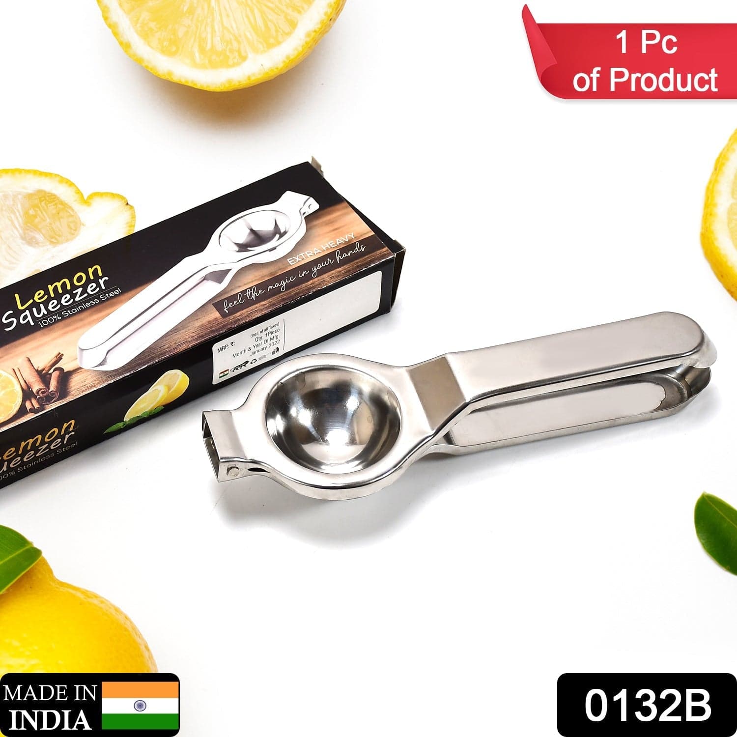 Stainless Steel Lemon Squeezer for Efficient Juice Extraction thumbnail 3