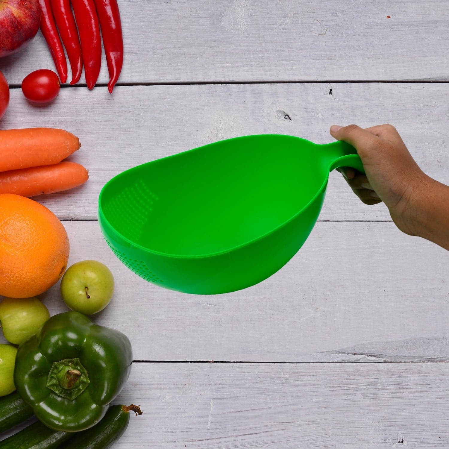 Rice Bowl Thick Drain Basket with Handle thumbnail 3