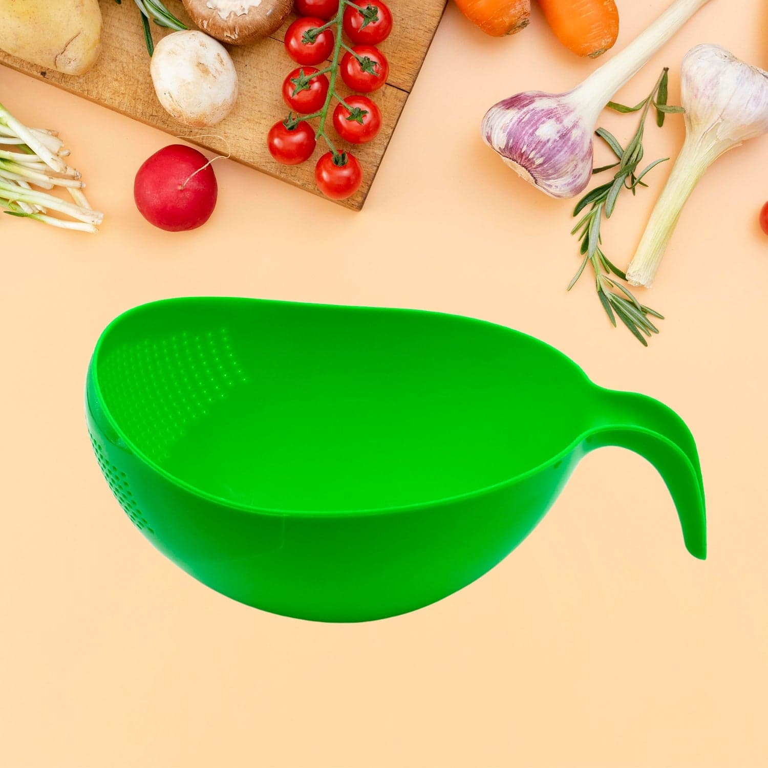 Rice Bowl Thick Drain Basket with Handle thumbnail 6
