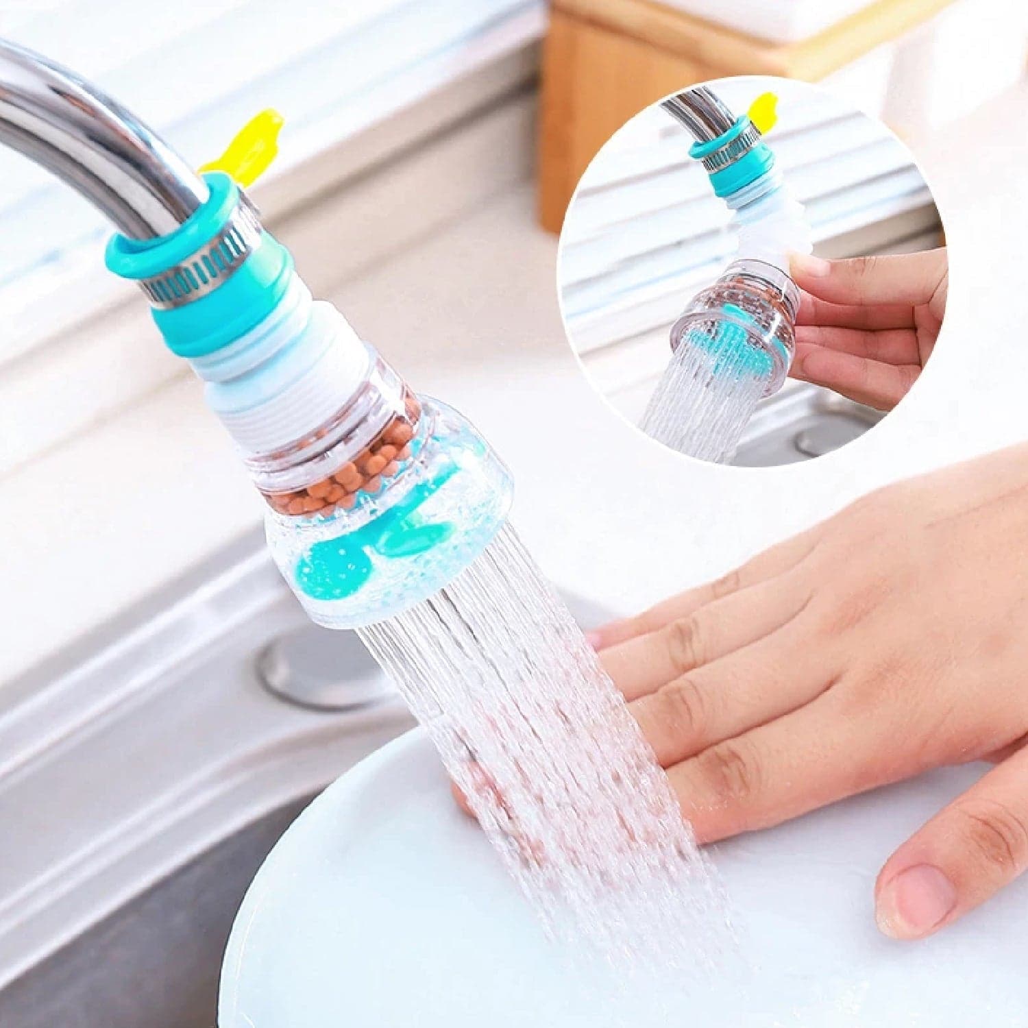 360 Degree Water Saving Faucet Expandable Water Valve Splash Regulator thumbnail 7