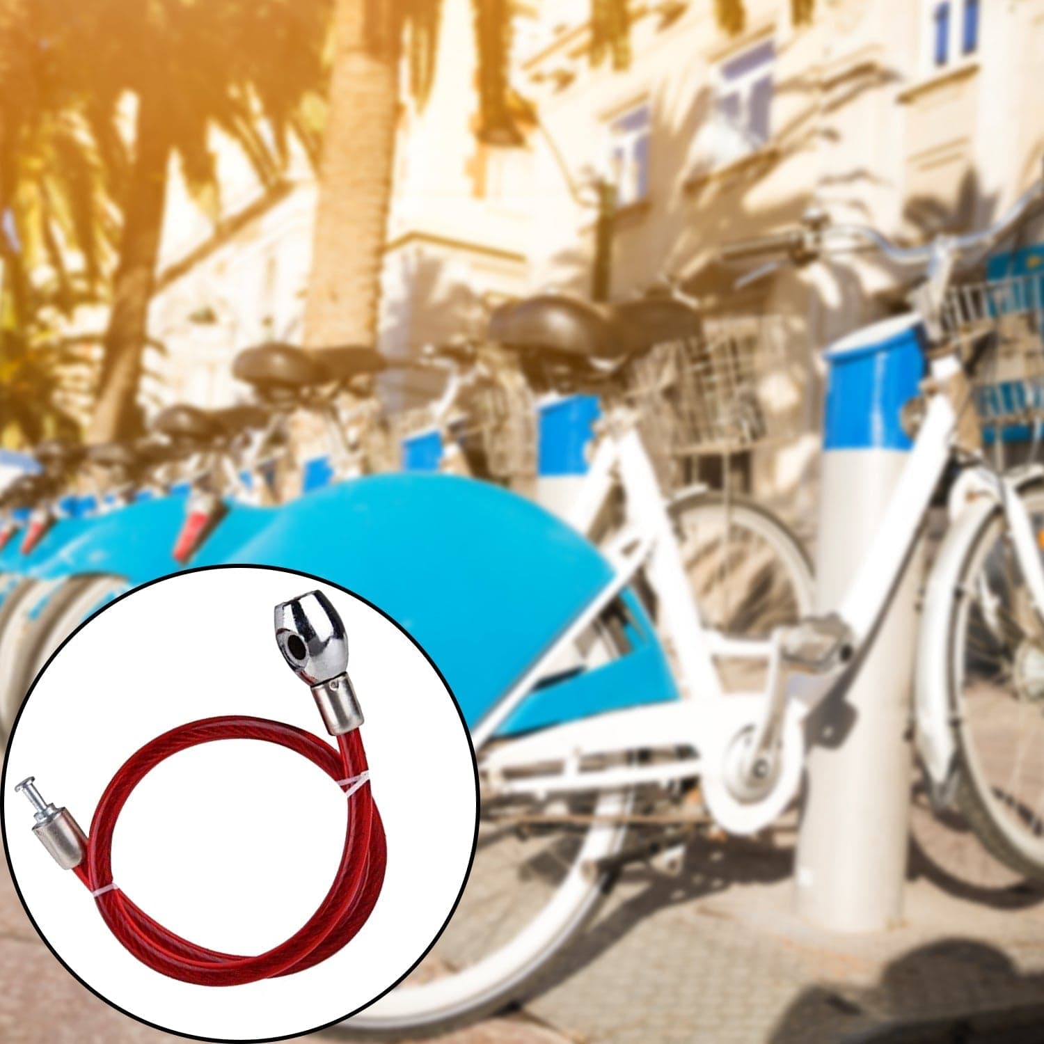 Multipurpose Cable Lock for Bike, Luggage, Steel Keylock, Anti-Theft thumbnail 3