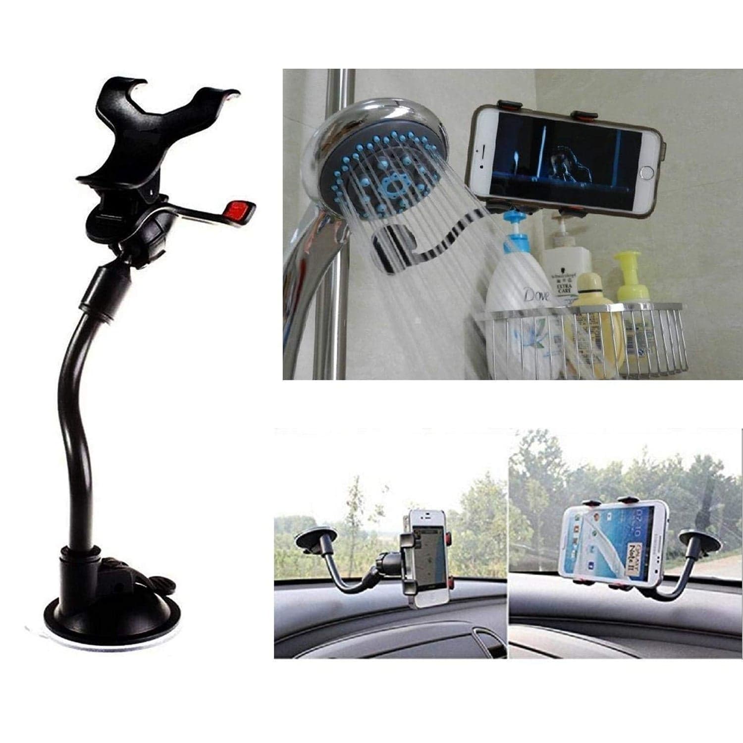Flexible Mobile Stand Multi Angle Adjustment with 360 Degree Adjustment For Car & Home Use Mobile Stand thumbnail 3