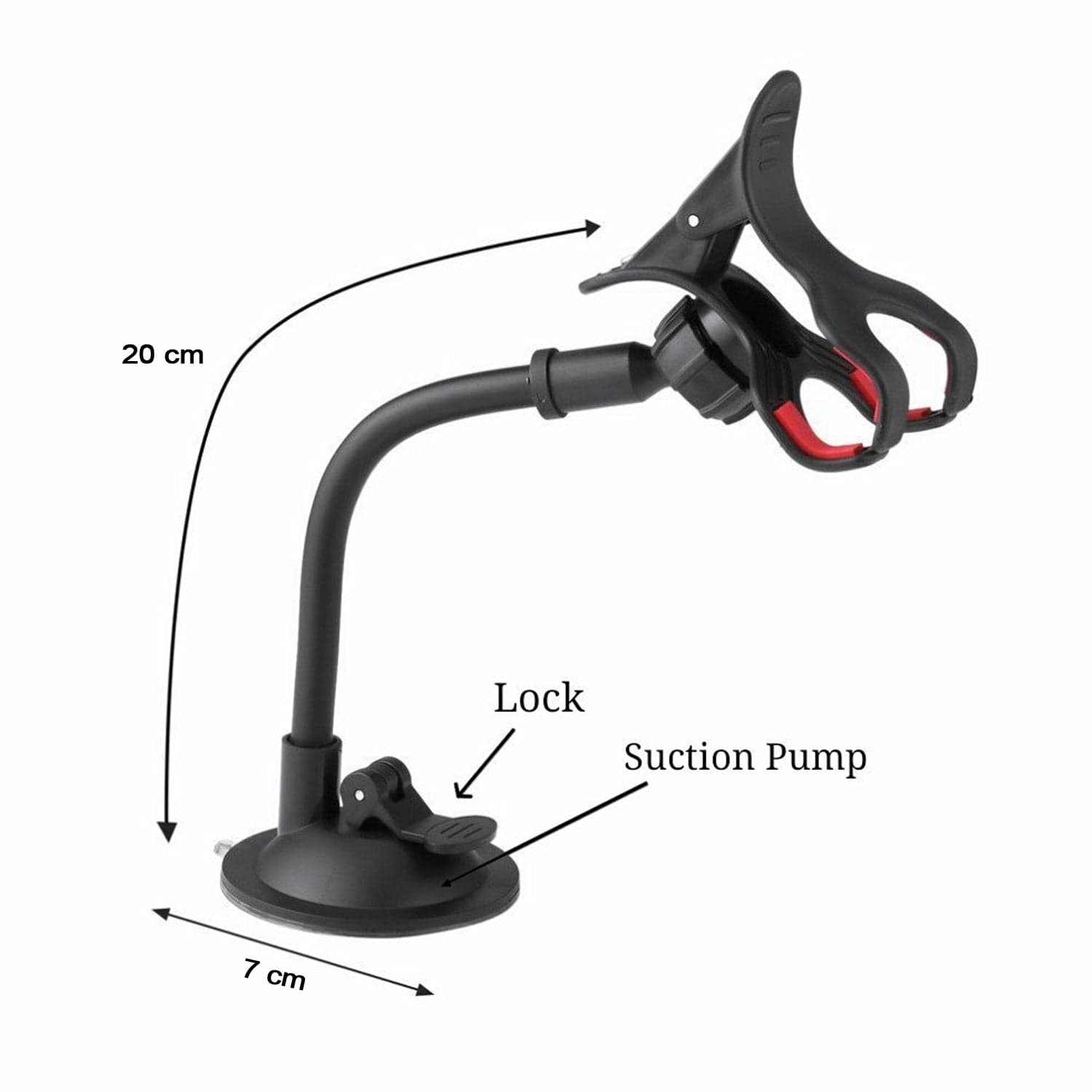 Flexible Mobile Stand Multi Angle Adjustment with 360 Degree Adjustment For Car & Home Use Mobile Stand thumbnail 5