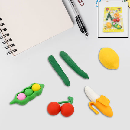 3D Mix Design Fancy & Colorful Erasers â€“ Cute Novelty Eraser Set for Kids & School Prize (1 Set)