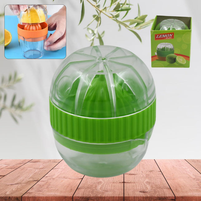 Manual Drink Orange Lemon Citrus Lime Fruit Juice Juicer Squeezer, BPA Free, Press & Pourer With Lid Plastic ManualÂ (1 Pc)