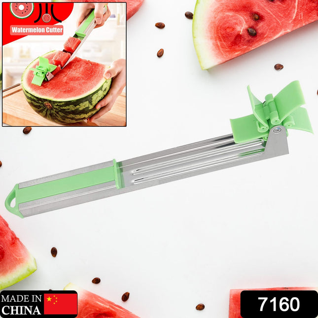 Stainless Steel Washable Watermelon Cutter â€“ Windmill Slicer & Peeler