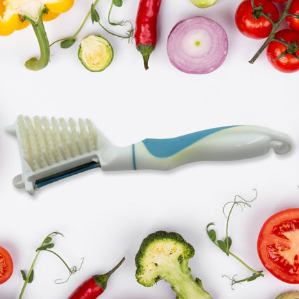 Multipurpose Peeler Brush â€“ Stainless Steel Peeler with Cleaning Brush (1 Pc)