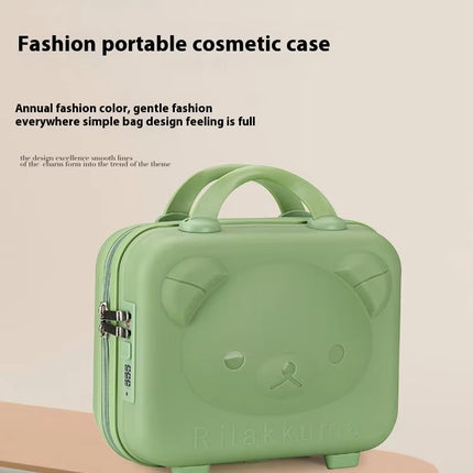 Vanity Case Design for Children Mini Cartoon Polar Bear Password Box Portable Easy Carry Lightweight Small Case with Combo Lock