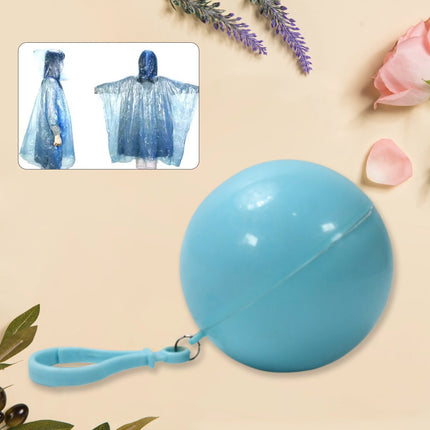 Disposable Kids Raincoat with Hood & Clip-On Storage Ball