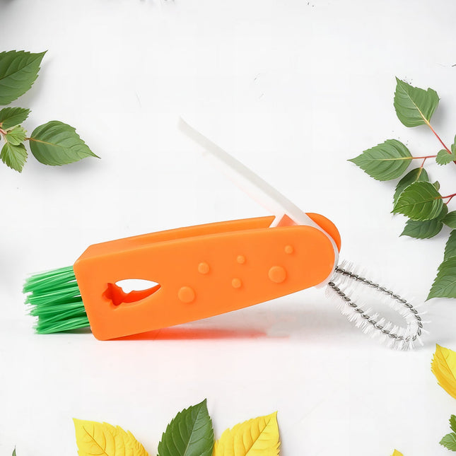 3-in-1 Multifunctional Cleaning Brush Set â€“ Mini Bottle, Cup & Lid Cleaner (1 Pc)