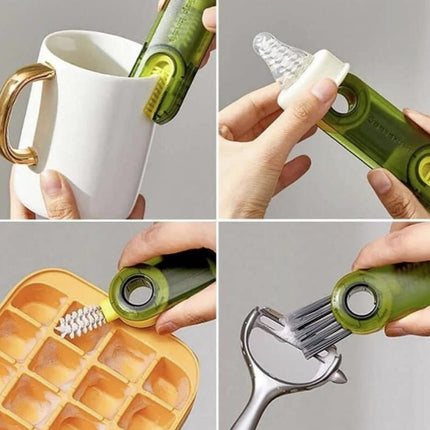 3-in-1 Multifunctional Bottle & Cup Cleaning Brush â€“ Lid & Cover Scrubber for Kitchen (1 Pc)