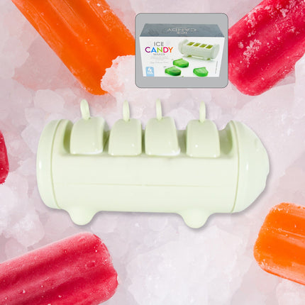 Cartoon Ice Candy Mold â€“ 4-Cup Multicolor Set (1 Pc)