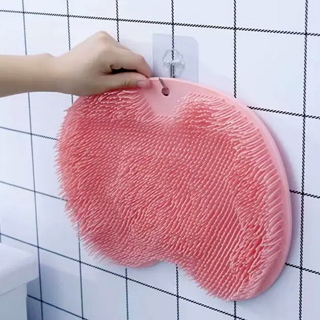 Silicone Bath Massage Cushion Suction Cup Exfoliating Foot Scrubber & Mat