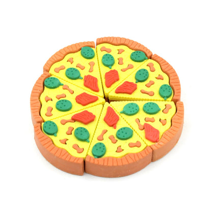 3D Pizza Slices Eraser Set â€“ Fancy & Colorful Stationery for Kids & Gifts (7 slice)