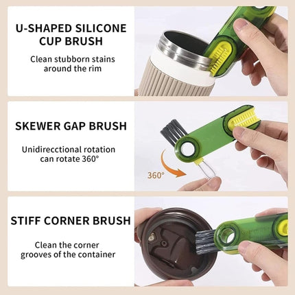 3-in-1 Multifunctional Bottle & Cup Cleaning Brush â€“ Lid & Cover Scrubber for Kitchen (1 Pc)