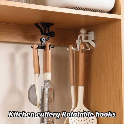 360Â° Rotating 6-Claw Hook â€“ Kitchen & Bathroom Organizer (1 Pc | White)
