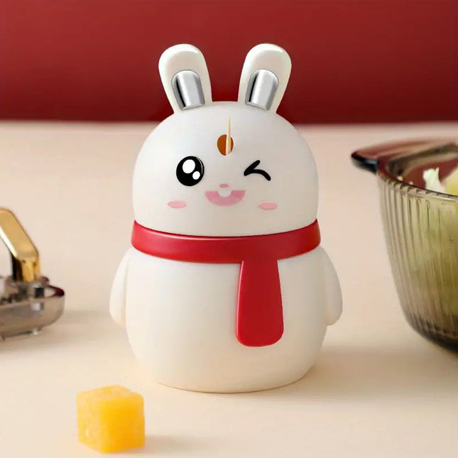 Rabbit Shape Press-Type Toothpick Dispenser – Cute & Durable Tabletop Accessory