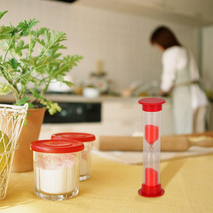 Plastic Hourglass Sand Timer Set â€“ 3-Min Sand Clock for Kitchen, Office, School & Kids (5 Pc)