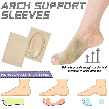 Foot Arch Support Sleeves for Men & Women – Pain Relief & Flat Feet Correction