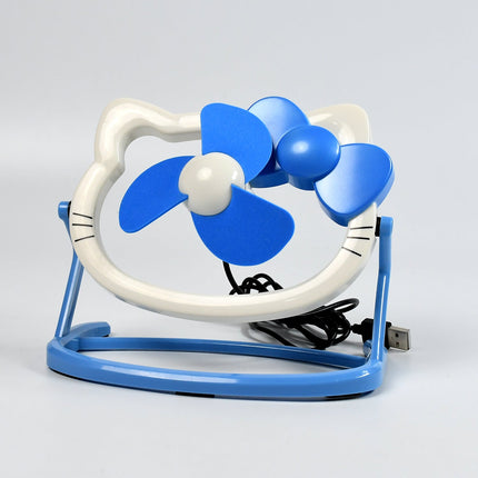 Hello Kitty Cute Mini USB Desktop Fan â€“ Bright Color, Personal Desk Fan (Battery Not Included)