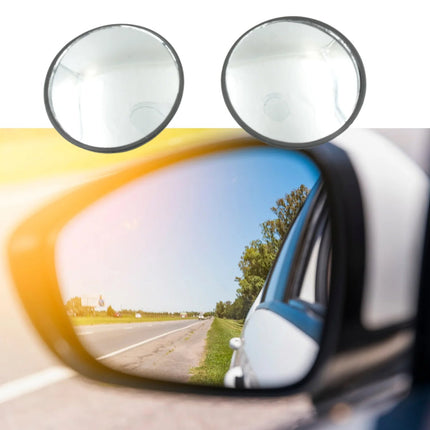 Car Blind Spot Mirror â€“ HD Glass, Convex & Frameless (2 Pcs Set)