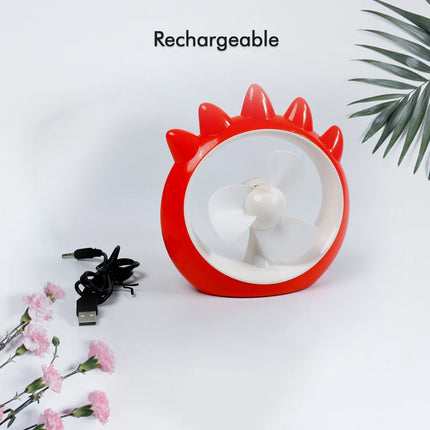 Mini Desktop Fan â€“ Rechargeable USB Cooling Fan for Home, Office & Car (Battery Not Included)