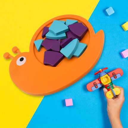 Mini Snail Puzzle â€“ STEM Educational Toy, Puzzle Games for Ages 3-6 (Mix Color)