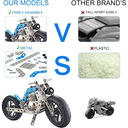 Metal Bike Creative Mechanical Construction Engineering Kit 140 Part of Bike Tool / 1 Set ã€‘