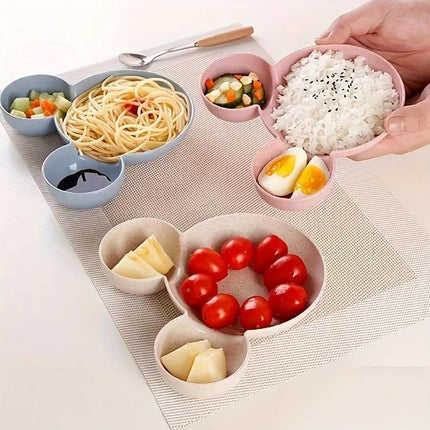 Mickey Mouse Shape Plates for Kids, BPA Free, & Unbreakable Childrenâ€™s Food Plate, Kids Bowl, Fruit Plate, Baby Cartoon Bowl Plate, Tableware (1 Pc)
