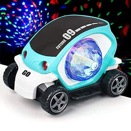 360Â° Rotating Stunt Car Toy â€“ Bump & Go with 4D Lights, Music & Disco Ball (1 Pc, Battery Not Included)