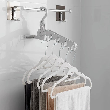 5-Hole Foldable Clothes Hanger â€“ Robust, Space-Saving Travel Rack
