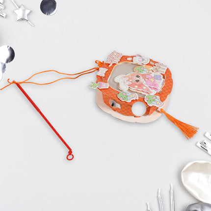 DIY Handmade Cartoon Paper Lanterns â€“ Antique Hollow-Out LED Projection for Festival Decor