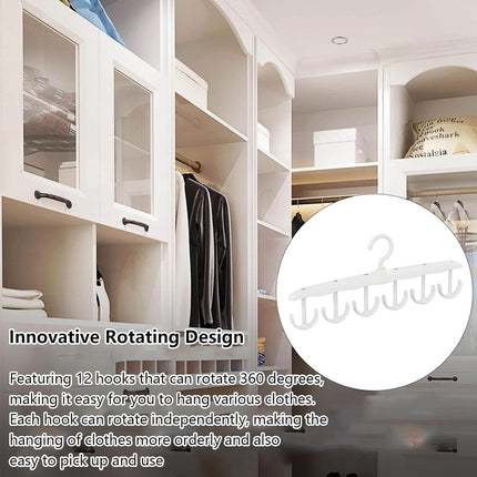 Rotatable Tank Top Hanger â€“ Space Saving Closet Organizer for Dorms & Apartments (12-Hook)