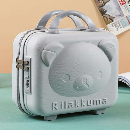 Vanity Case Design for Children Mini Cartoon Polar Bear Password Box Portable Easy Carry Lightweight Small Case with Combo Lock