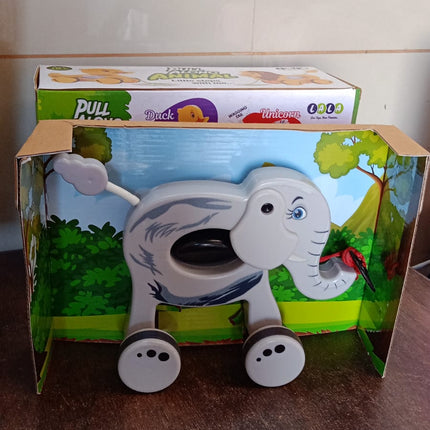 Pull Along Toddler Toy, Pull Along Toy with Attractive Design (Elephant)