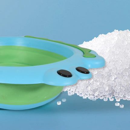 Frog Shape Wash Basin, Space Saving Multi Function Foldable Baby Wash basin Easy Clean Lightweight Thicken for Washing Face for Home (33Ã—31Cm / 1 pc)