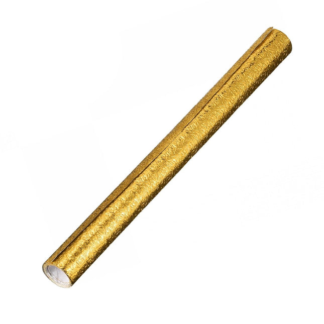 Oil Proof Sticker, Waterproof Self Adhesive Aluminum Foil Wallpaper (60 cmÃ—2m / Golden / 1 Pc)