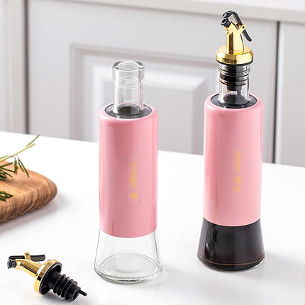 Olive Oil Dispenser â€“ Leakproof Glass Bottle with Non-Drip Spout for Kitchen & Cooking (300 ML)